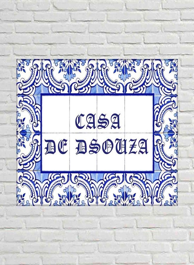 نتكيس لوحات أسماء شخصية من نوتكيس للمنزل - لوحة اسم خارجية قابلة للتخصيص - طباعة رقمية مقاومة للماء من صن بورد - طراز إسباني مغربي - عرض 12 بوصة × طول 8 بوصات - جوا كاسا - Image 2